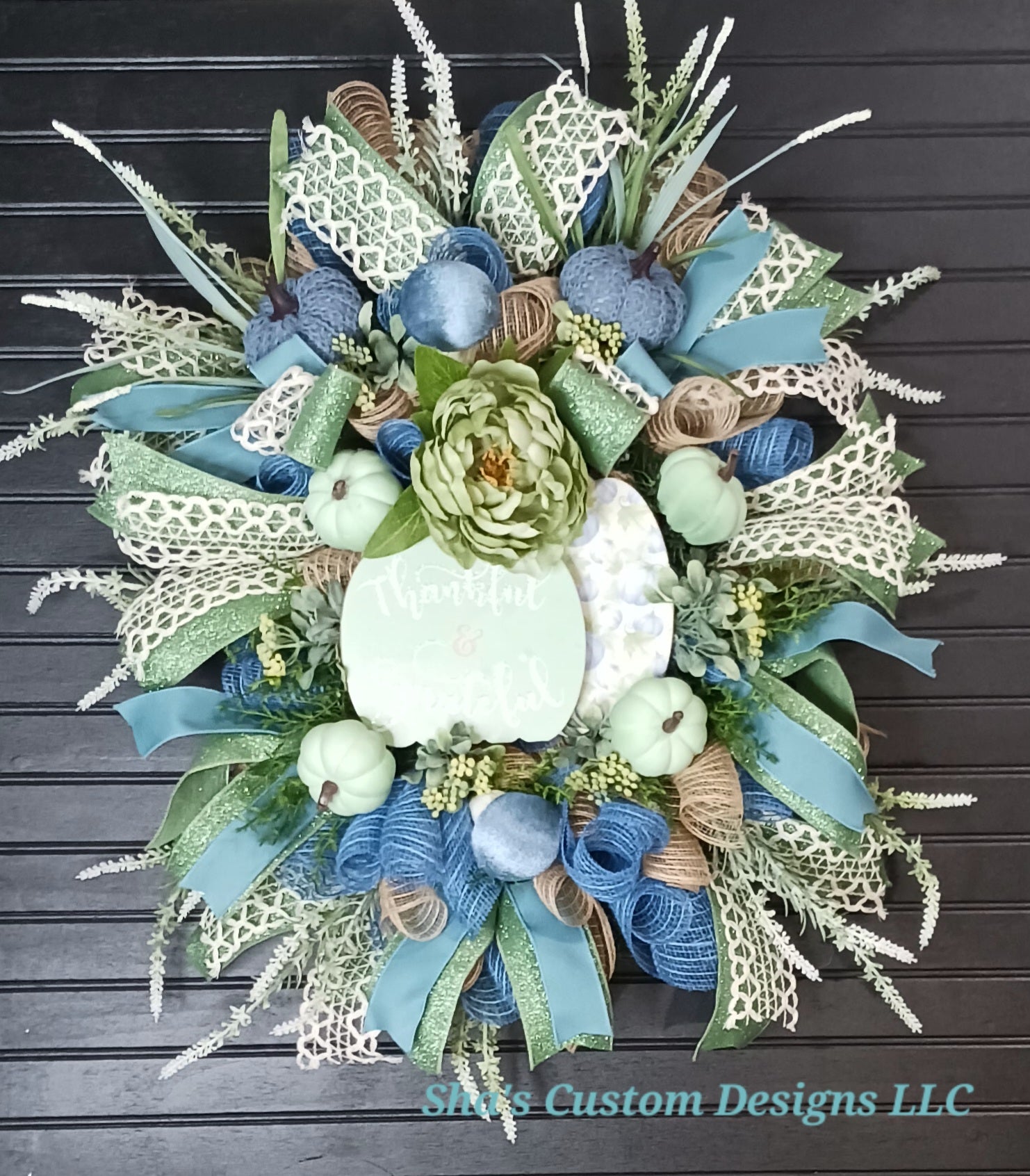 Thankful/Grateful Pumpkin Wreath