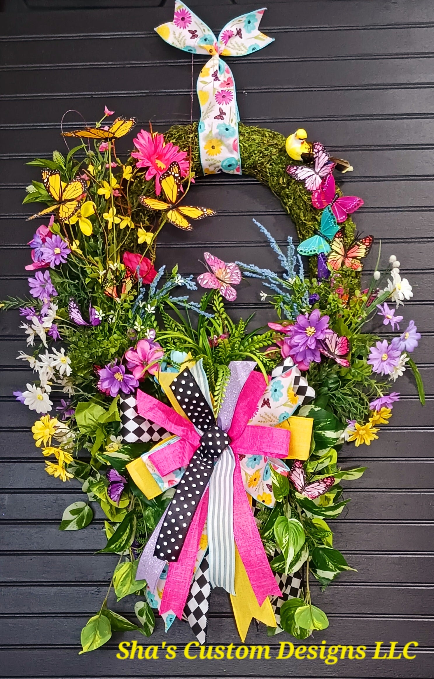 Butterfly Moss Wreath