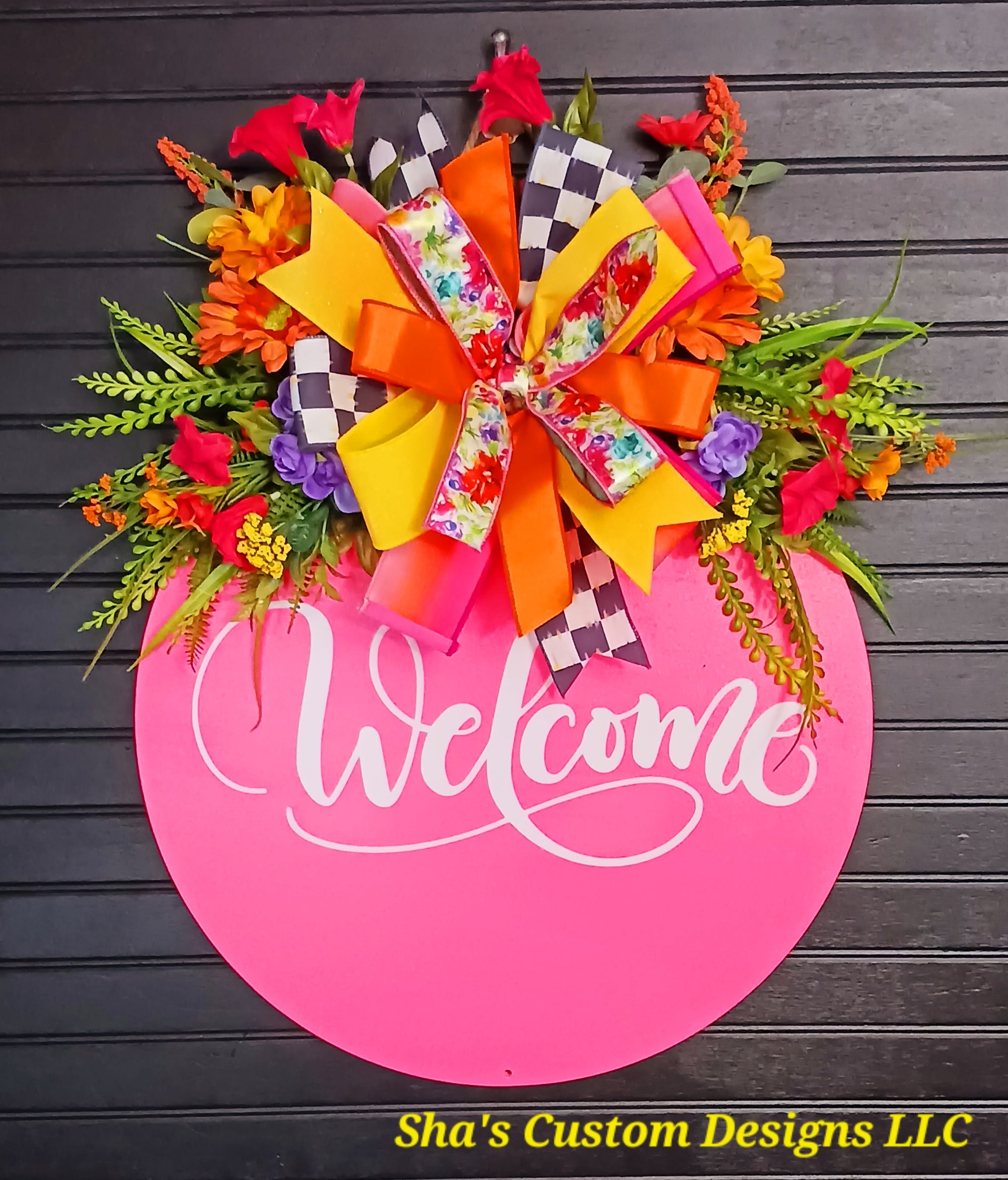 Welcome Door Hanger: Tropical Door Hanger