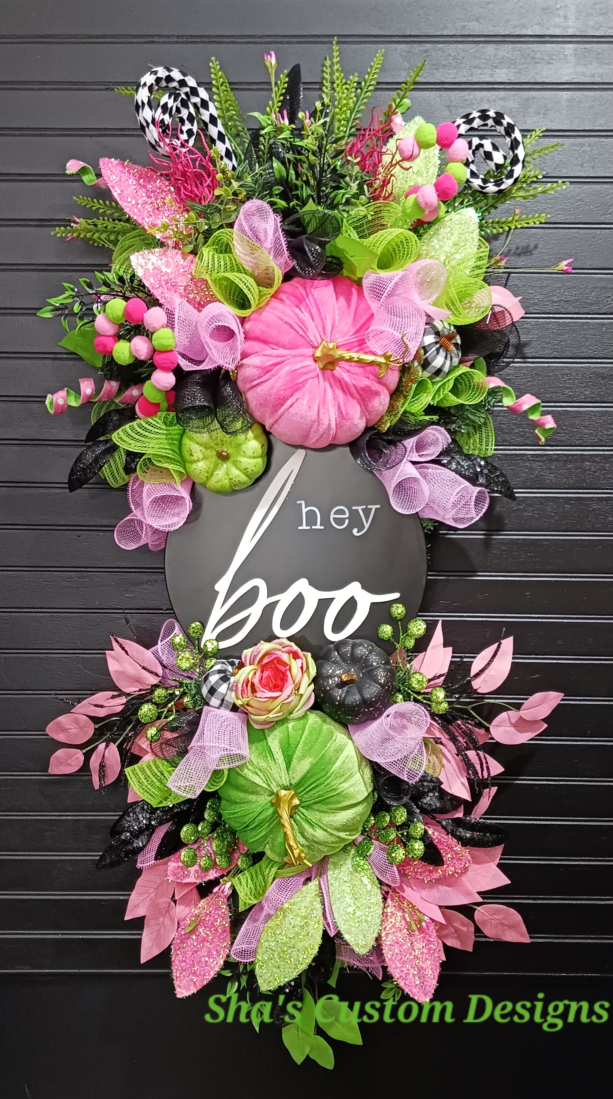 Hey Boo Swag Wreath