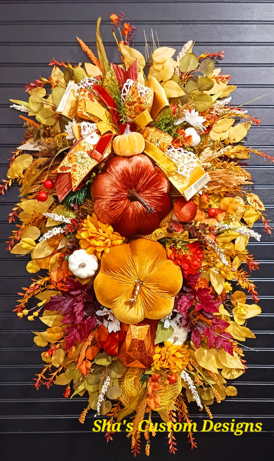 Fall Pumpkin Swag