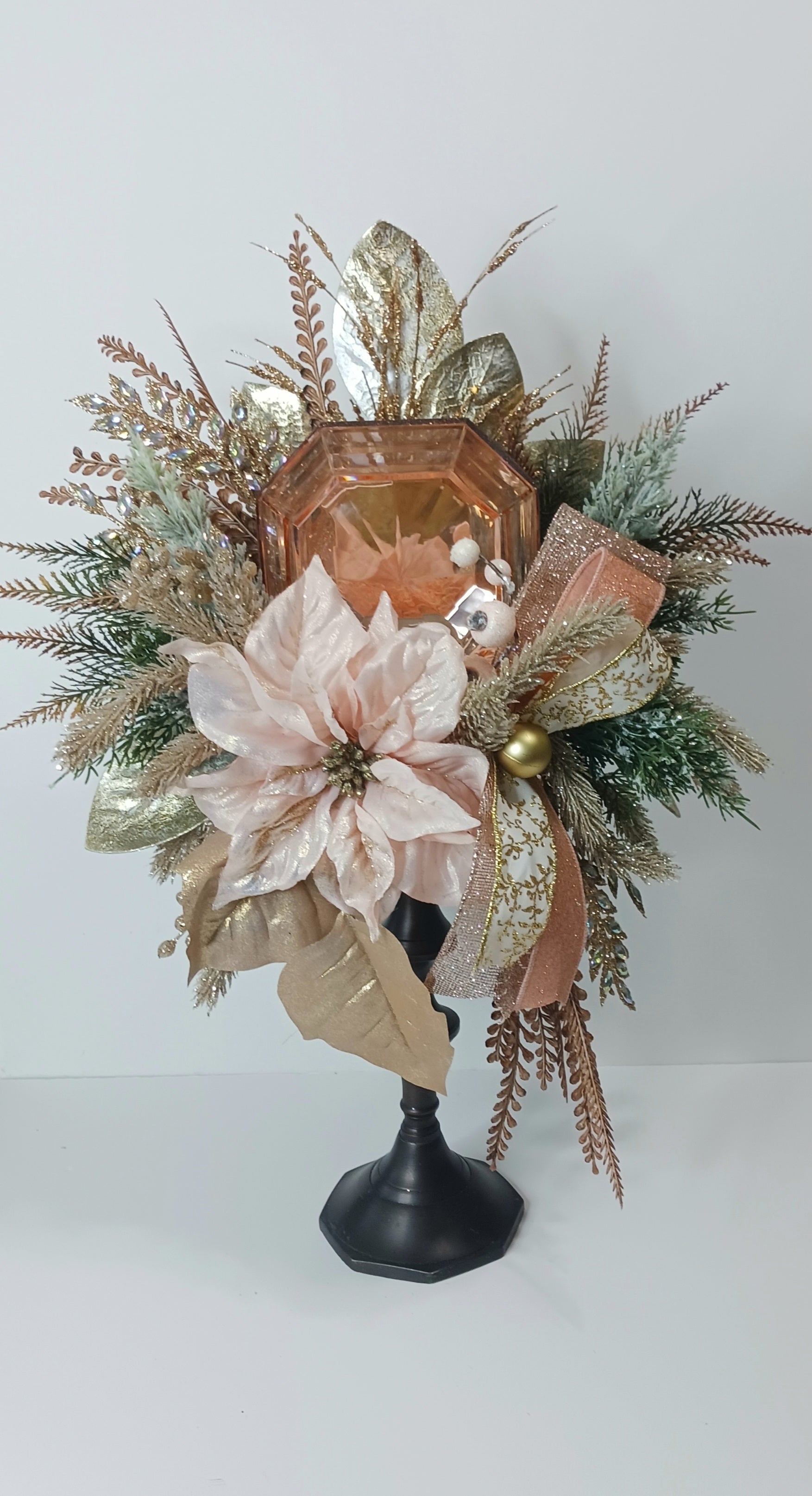 Rose Gold Jewel Centerpiece