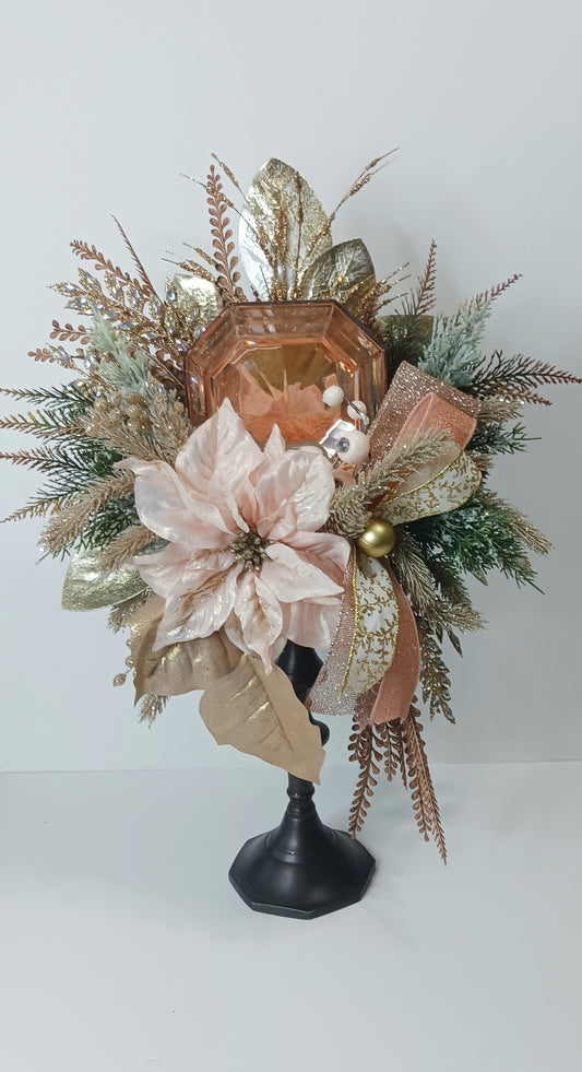 Rose Gold Jewel Centerpiece