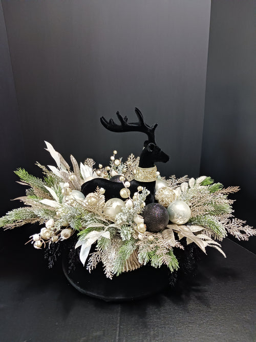 Black Velvet Deer Centerpiece