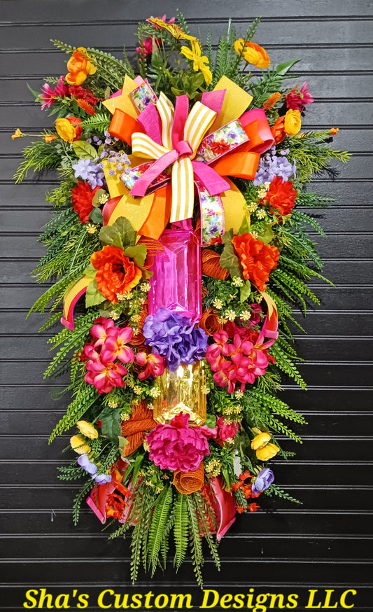 Tropical Bloom Wreath; Tropical Jewel Swag