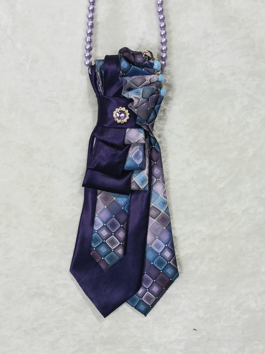 Purple Custom made Double Tie
