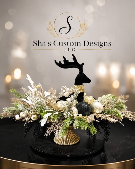 Black Velvet Deer Centerpiece