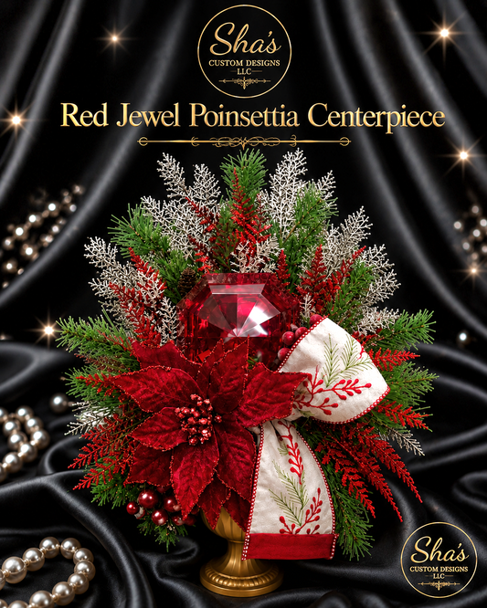 Red Jewel Poinsettia Centerpiece